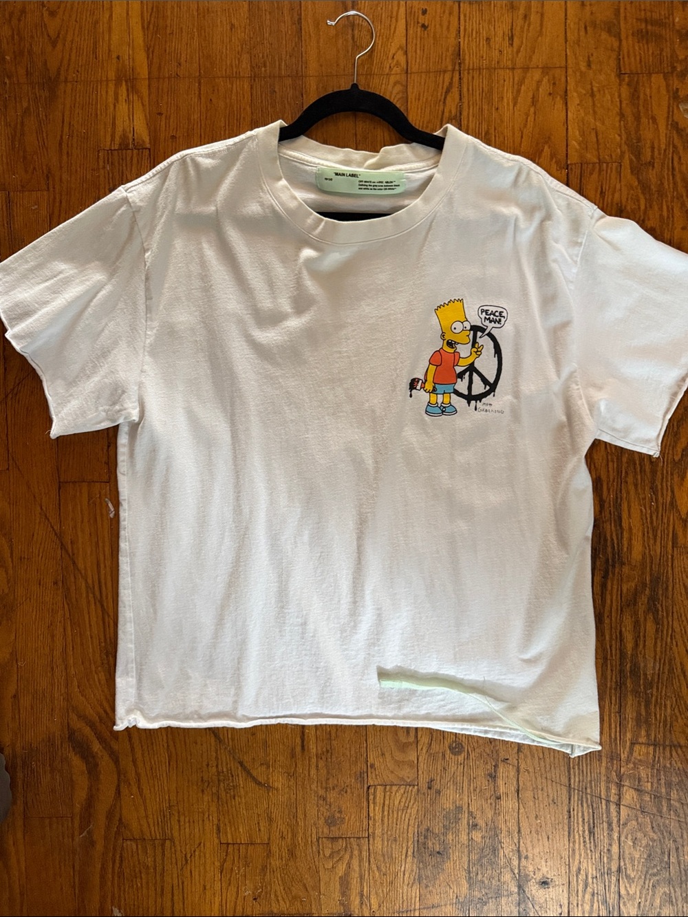 Mens Off- White Bart Simpson Matt Groenin Graphic Tee